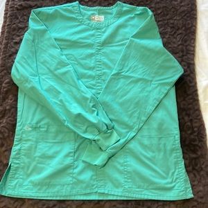 SCRUB WARM UP JACKET SURGICAL GREEN  BY WONDERWINK